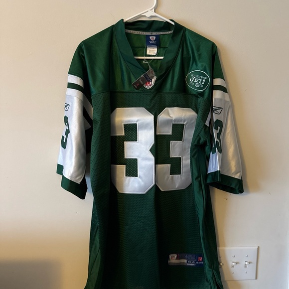 Reebok Green and White Men's Jersey